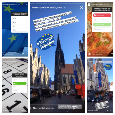 Eindrücke aus der Instagram-Kampagne zur Europawoche 2020