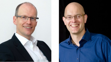 Prof. Dr. Ralf Adams (l.) und Prof. Dr. Frank Glorius